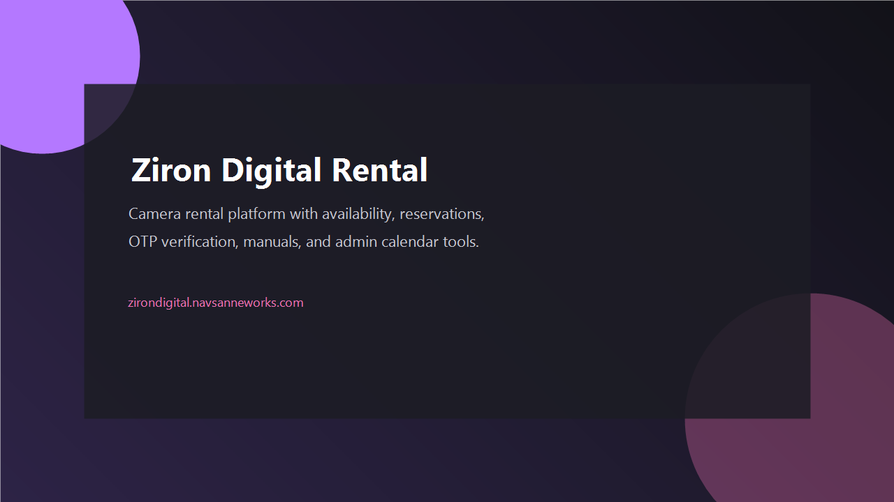 Ziron Digital Rental